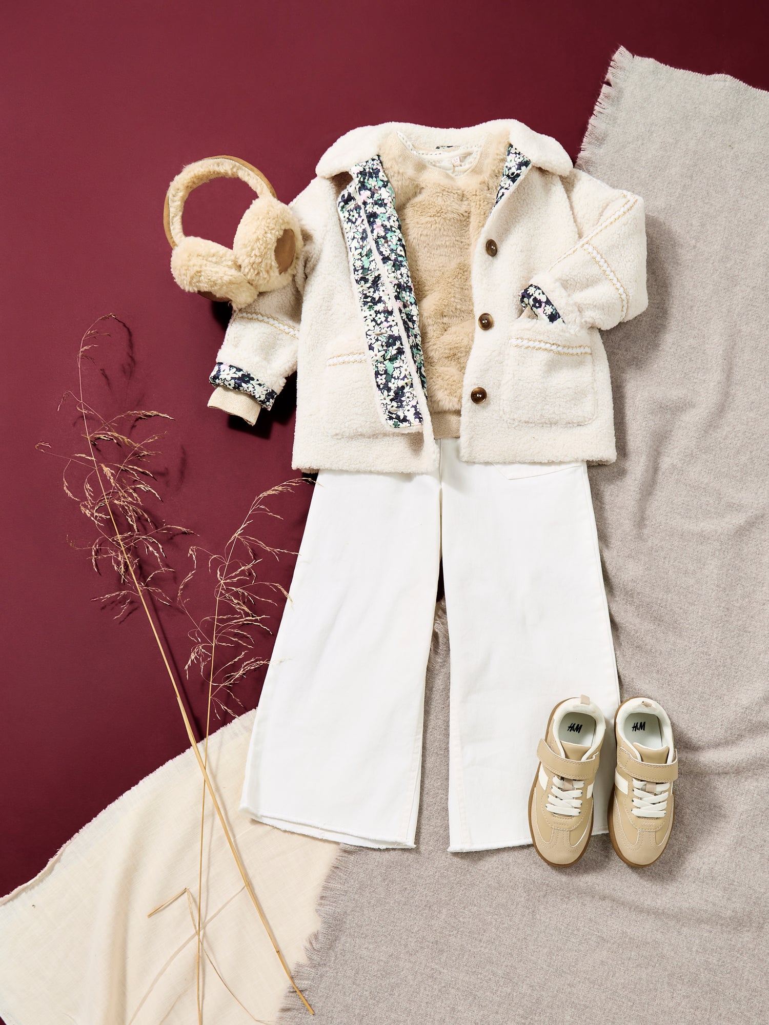 GWD Cathy Cream Fur Sweatshirt