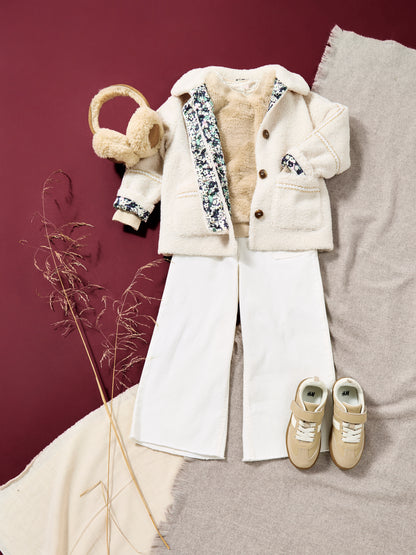 GWD Cathy Cream Fur Sweatshirt