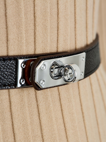 GWD Philipa Buckle Belt Collection, Camel, Brown, and Black