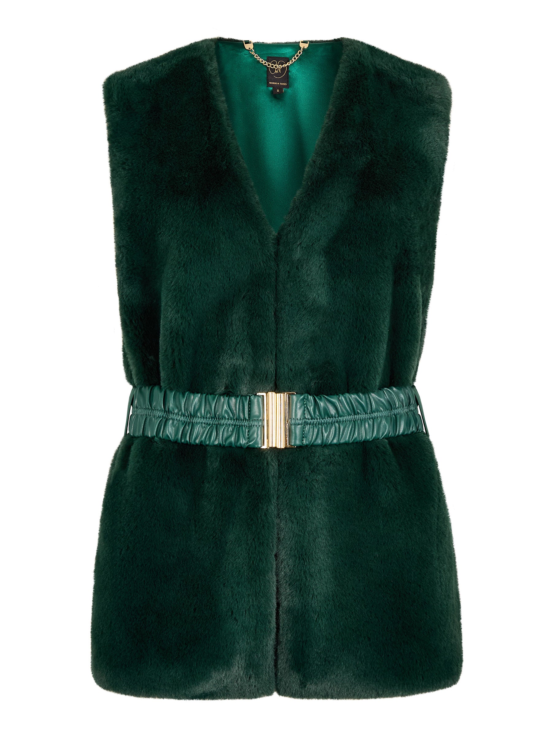 GWD Phoebe Faux Fur Belted Gilet