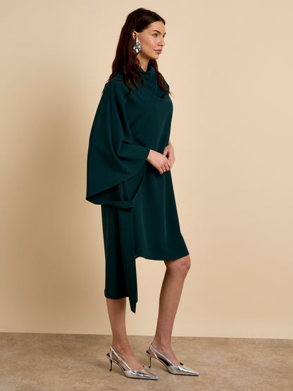 GWD Rosalie Asymmetric Green Knee Length Dress