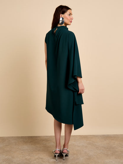 GWD Rosalie Asymmetric Green Knee Length Dress