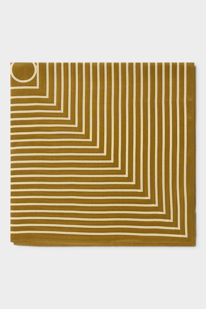 GWD Square Silk Scarves, Blue and Olive