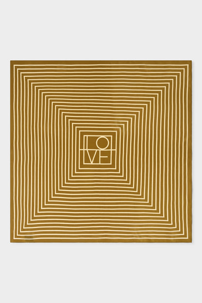 GWD Square Silk Scarves, Blue and Olive