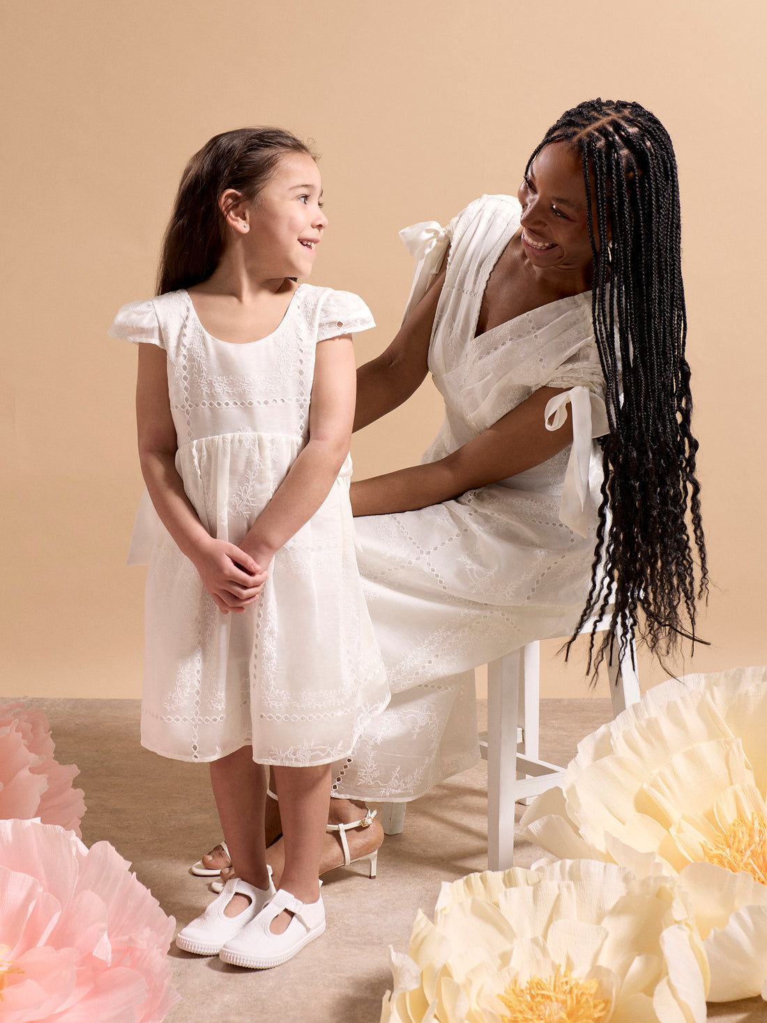 GWD Petula Embroidered White Midi Dress