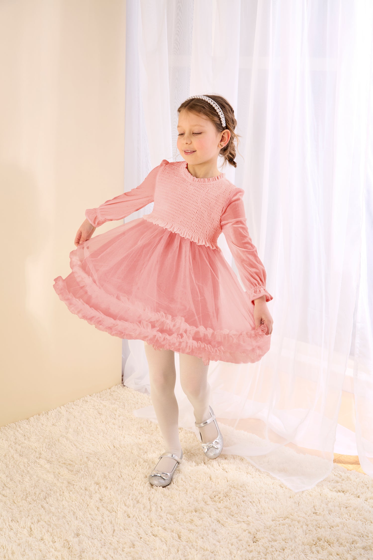 GWD Velvet Grace Frill Dress