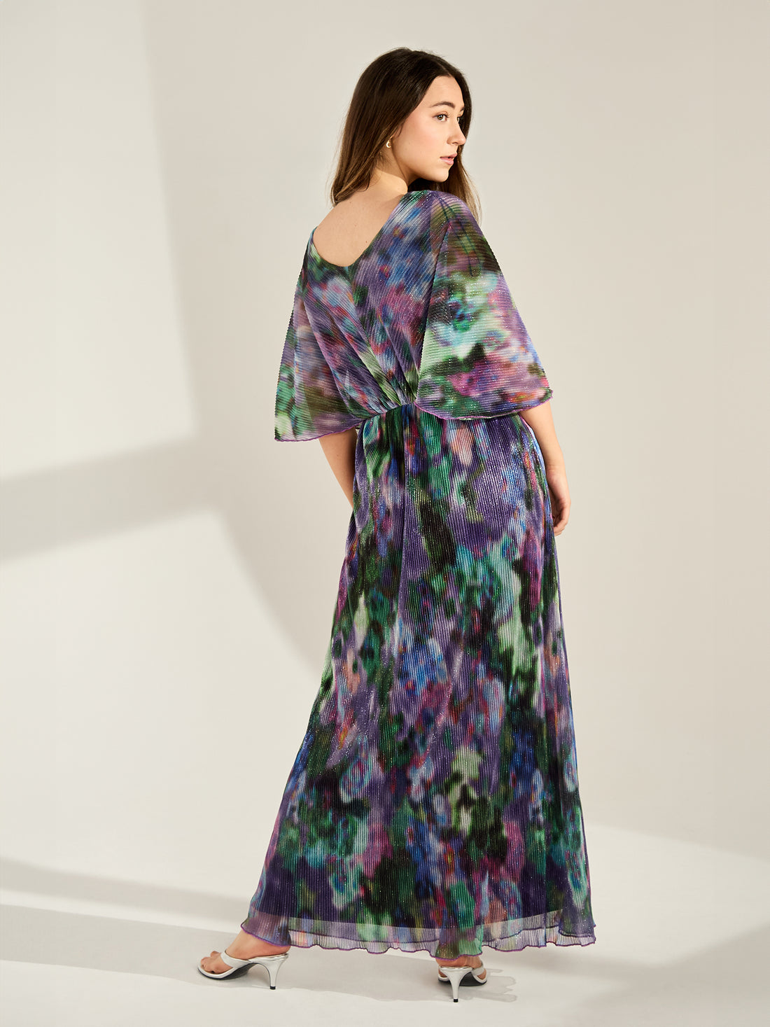 GWD Cameron Printed Metallic Maxi Dress