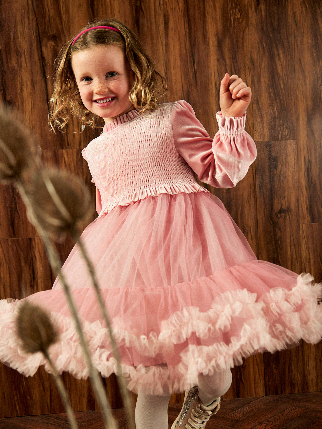 GWD Velvet Grace Frill Dress