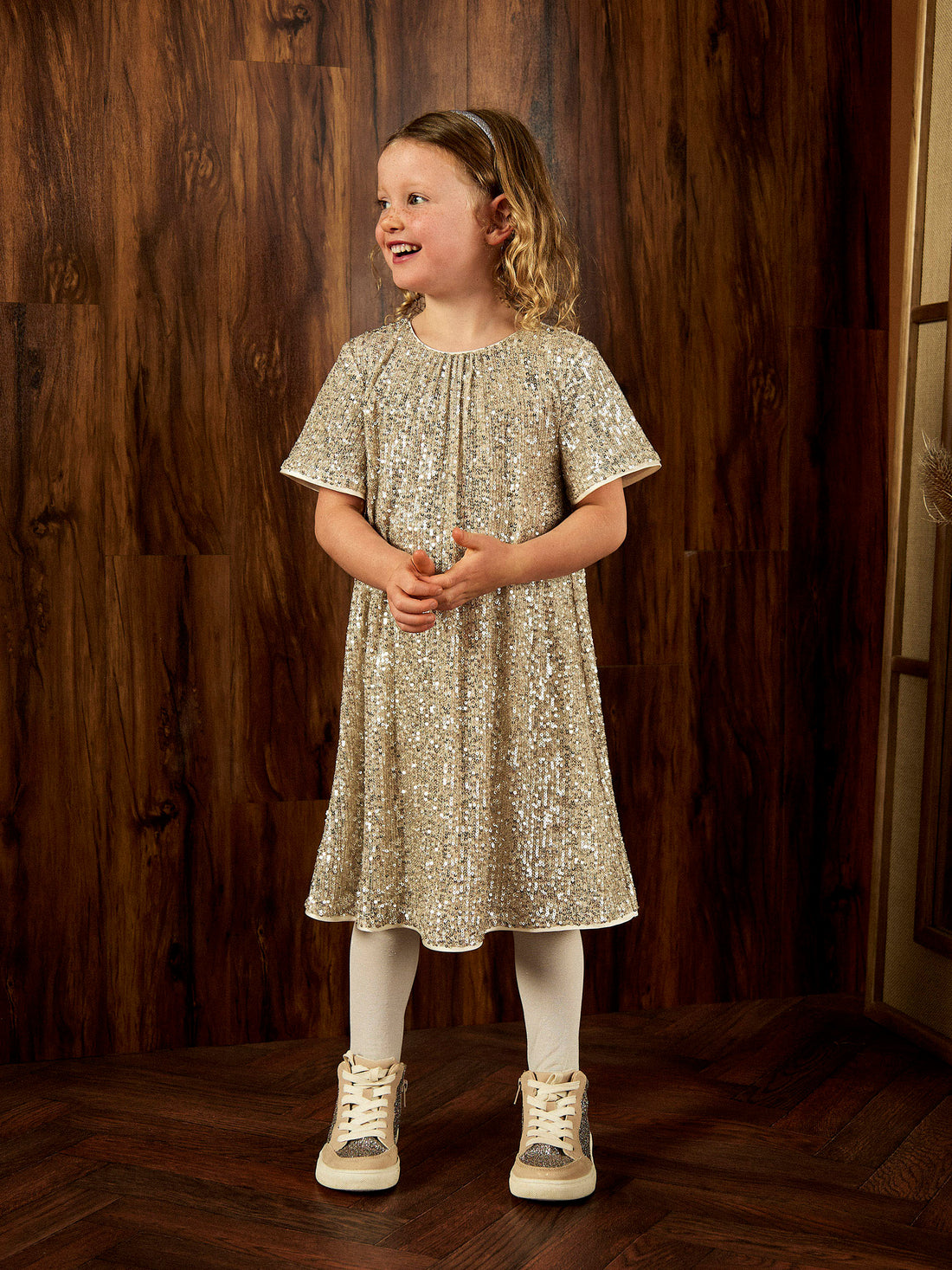 GWD Ivy Silver Sequin Sparkle Dress