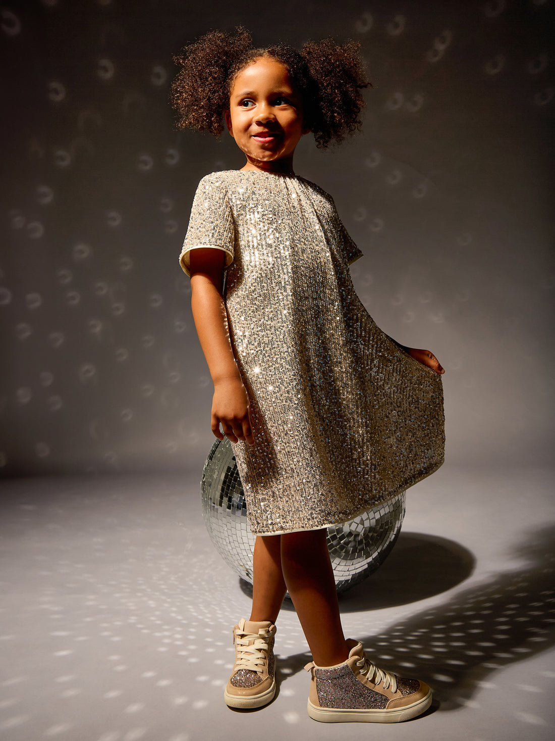 Ivy Silver Sequin Sparkle Dress