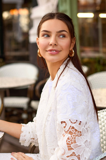 GWD Paola White Lace Blazer