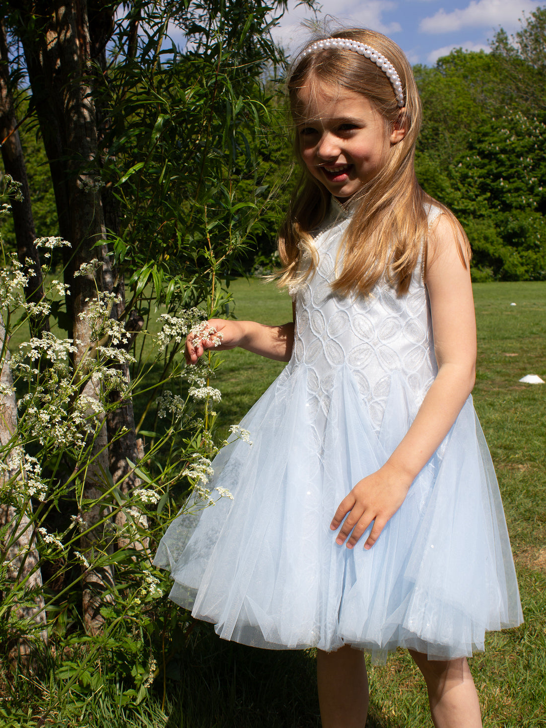 GWD Ocean Breeze Shimmer Sequin Blue Party Dress