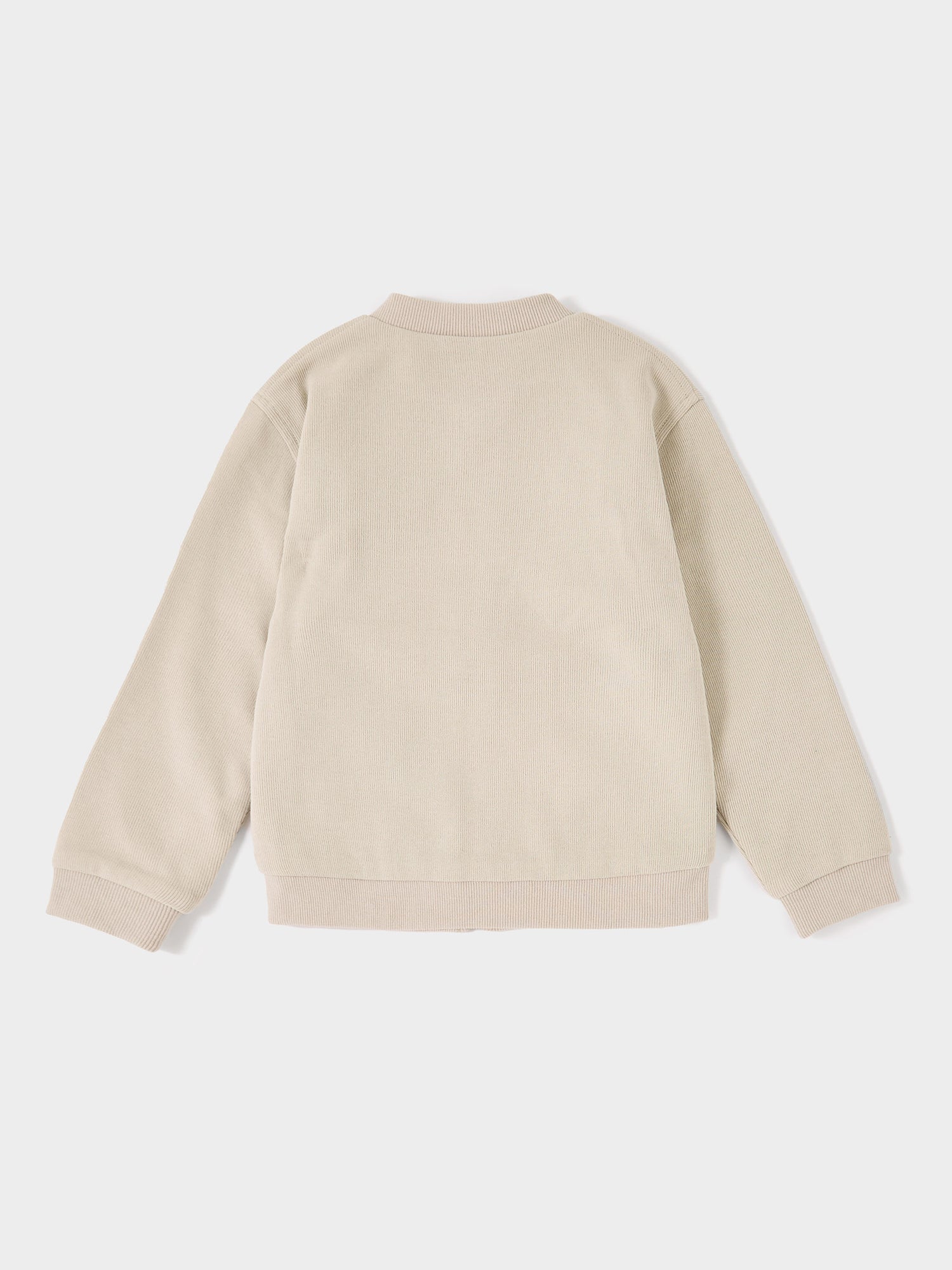 Santiago Cream Zip Knit Bomber