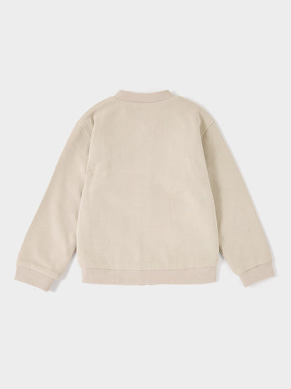 Santiago Cream Zip Knit Bomber