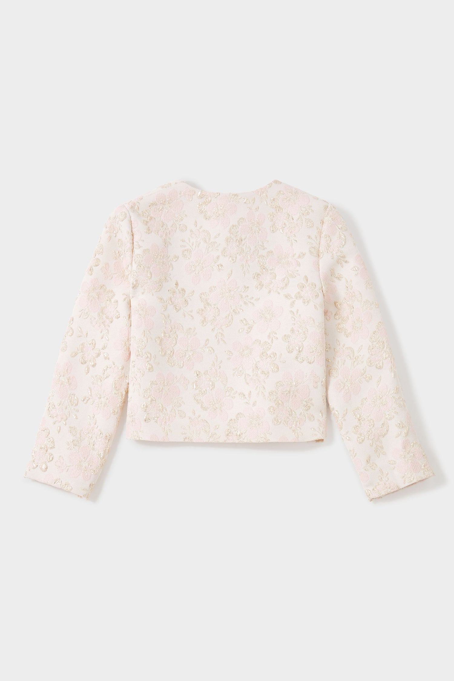 Sky Embroidered Metallic Floral Jacquard Jacket