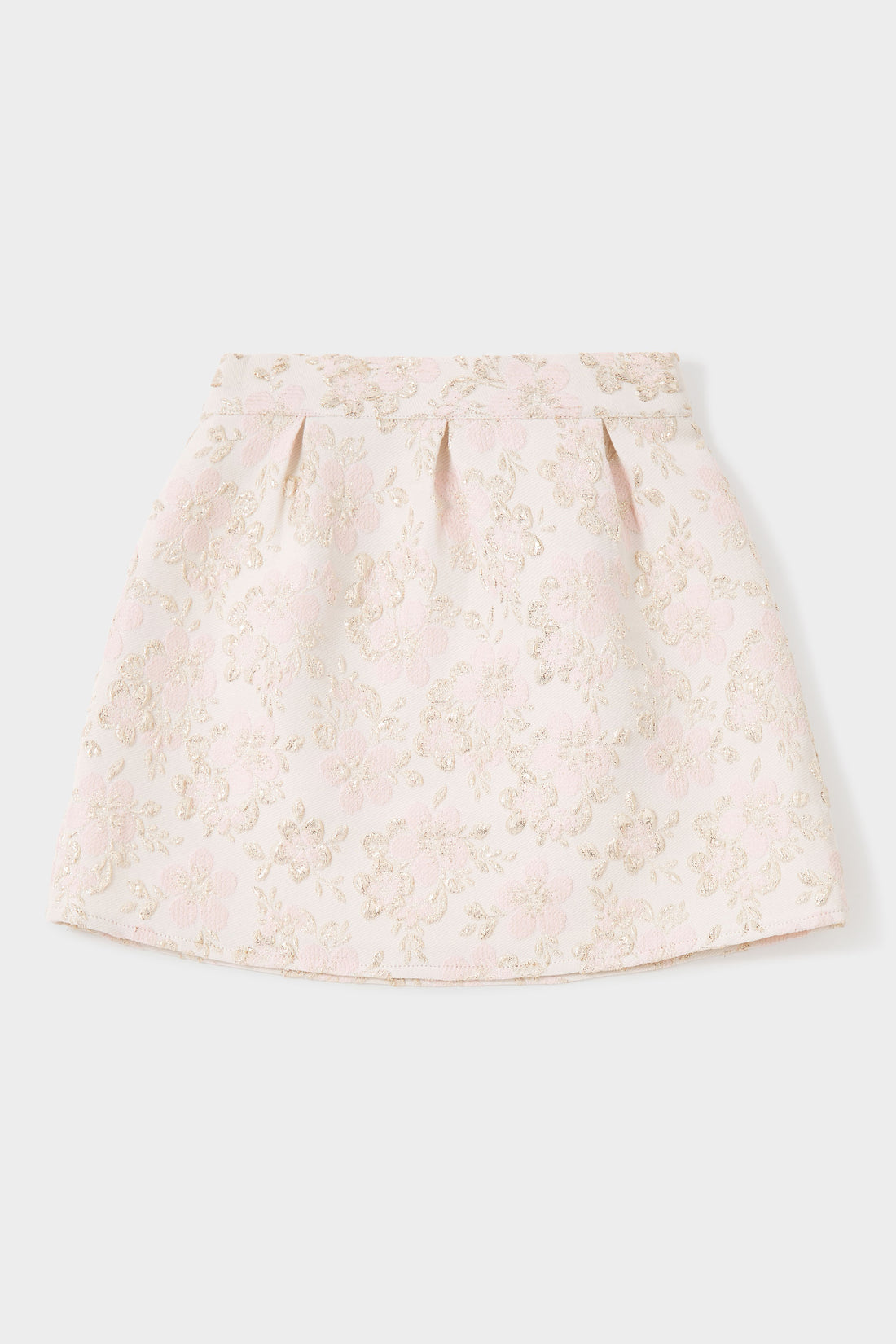 Sky Embroidered Metallic Floral Jacquard Skirt | GWD Fashion