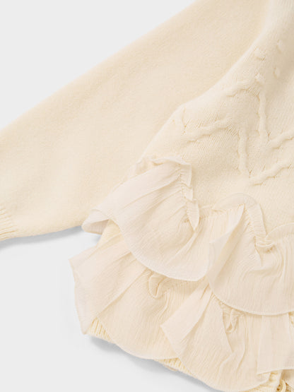 GWD Snowflake Ruffle Cardigan