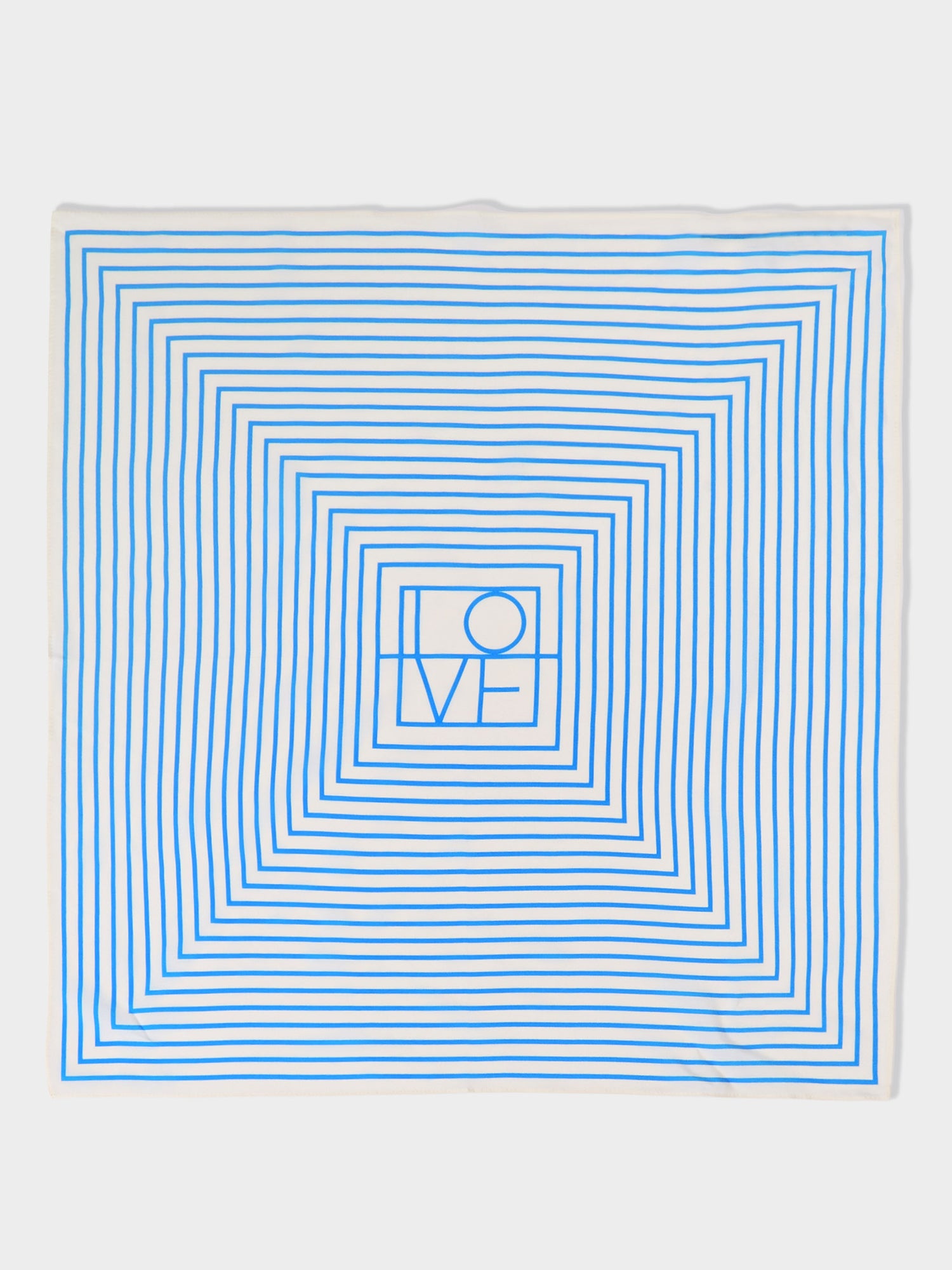 GWD Square Silk Scarves, Blue and Olive