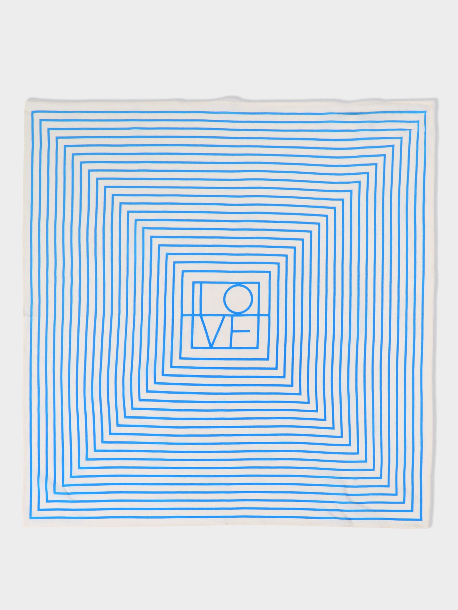 GWD Square Silk Scarves, Blue and Olive