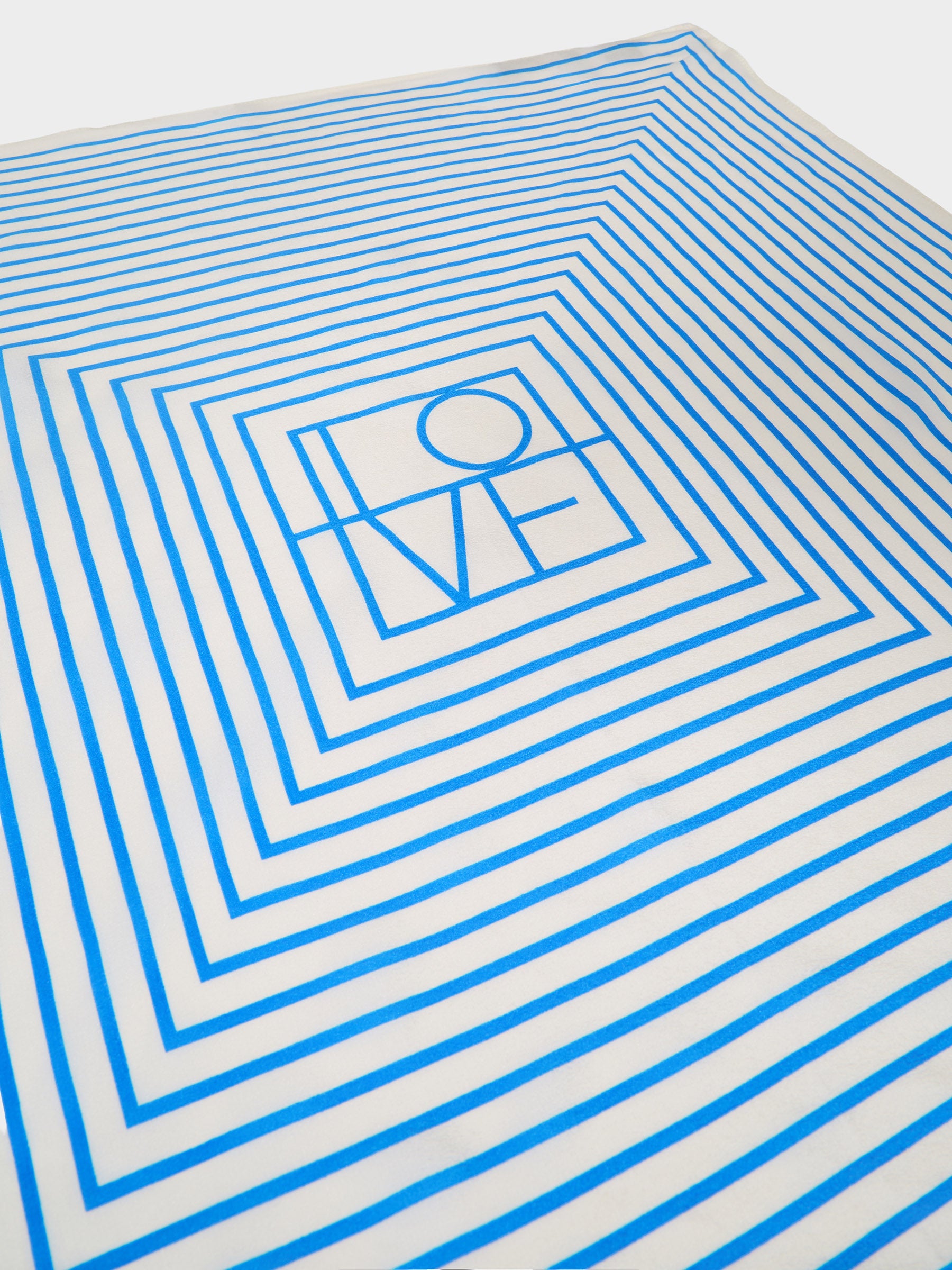 GWD Square Silk Scarves, Blue and Olive