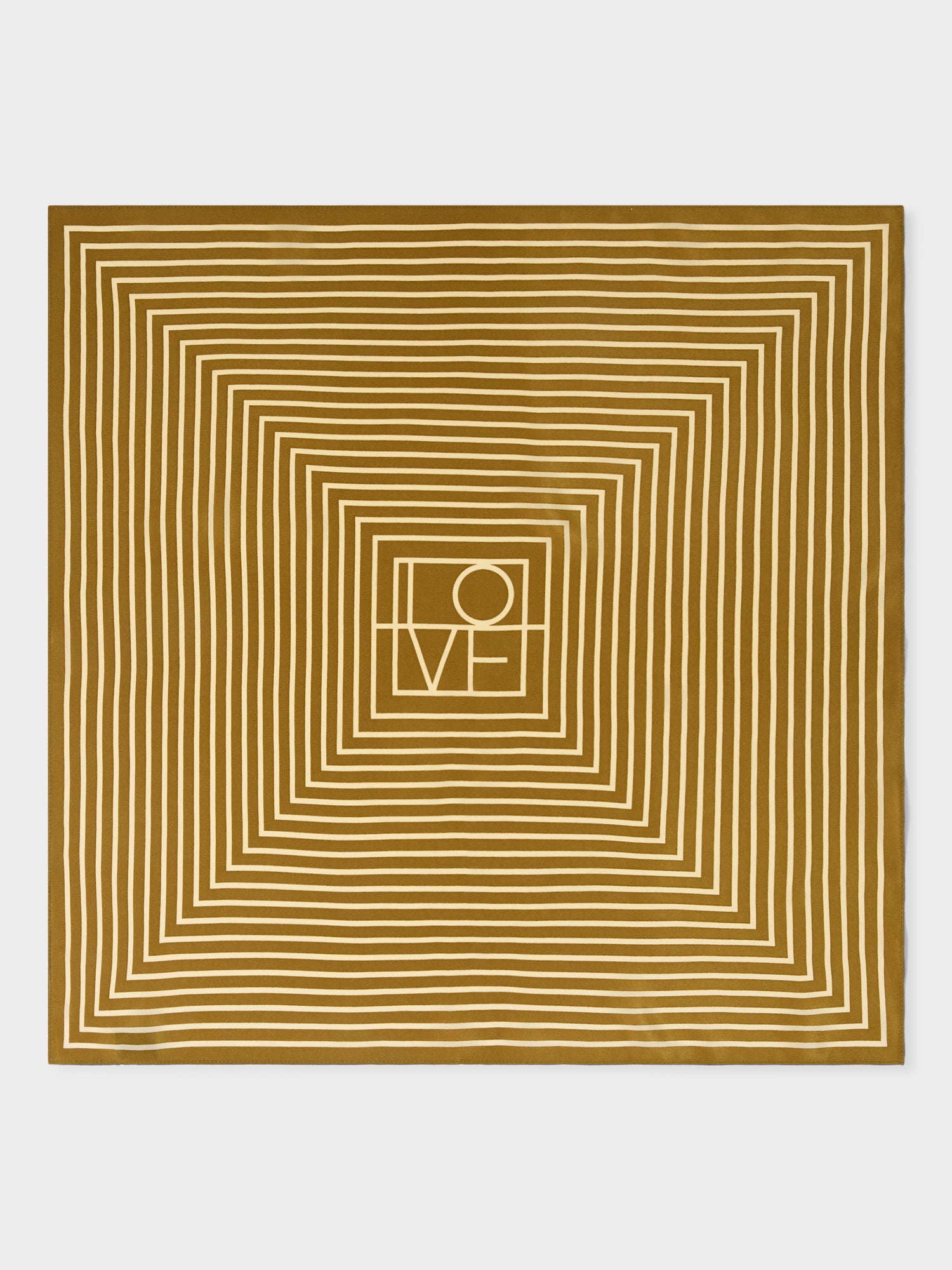 GWD Square Silk Scarves, Blue and Olive