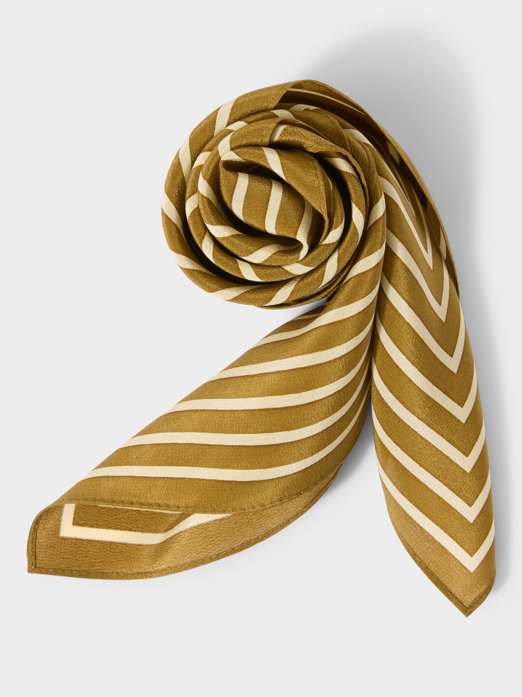 GWD Square Silk Scarves, Blue and Olive