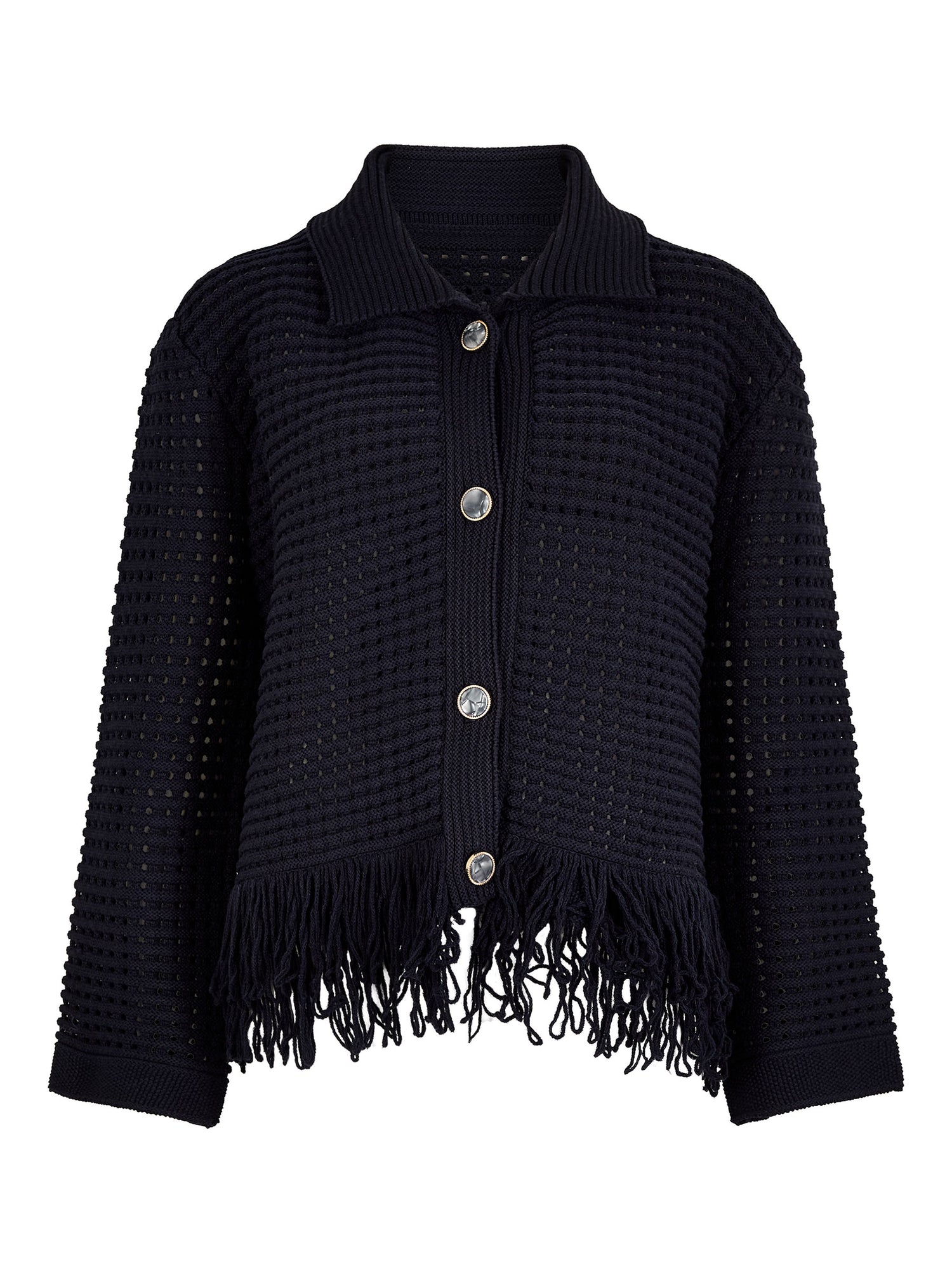 Daria Navy Tassle Cardigan