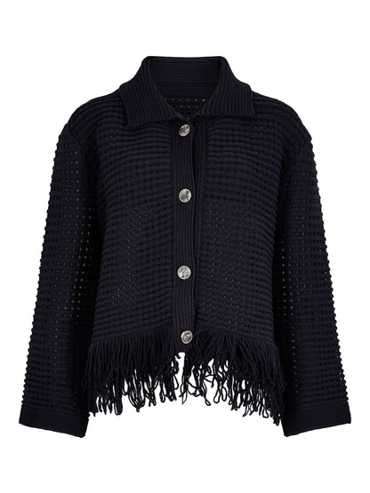 Daria Navy Tassle Cardigan
