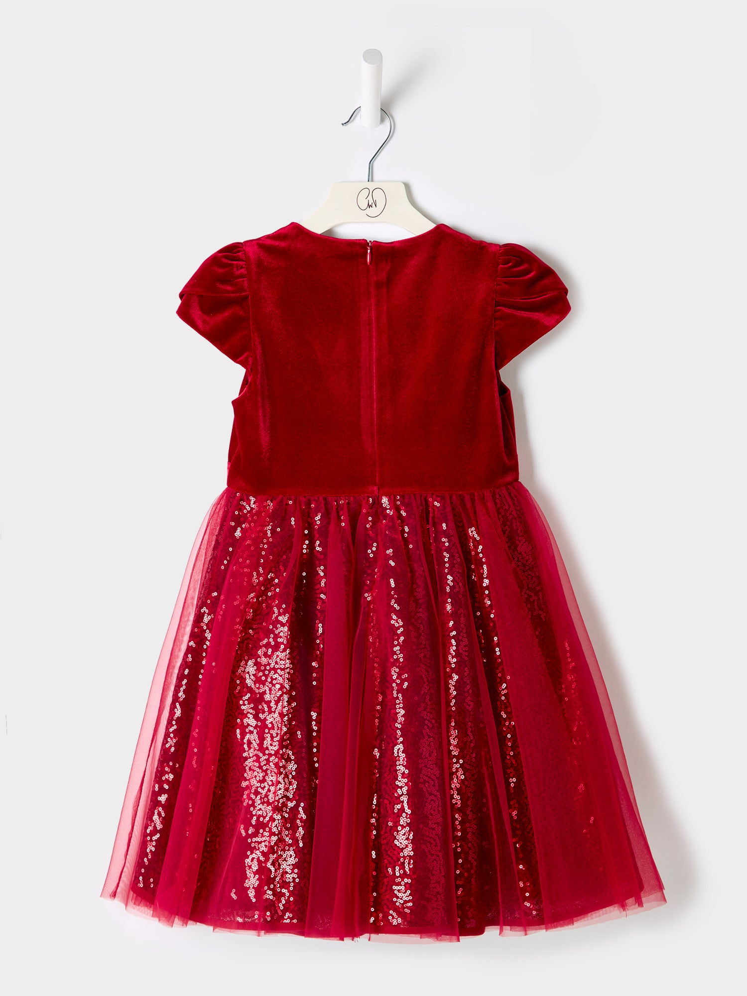 GWD Twinkle Red Velvet Bodice Dress