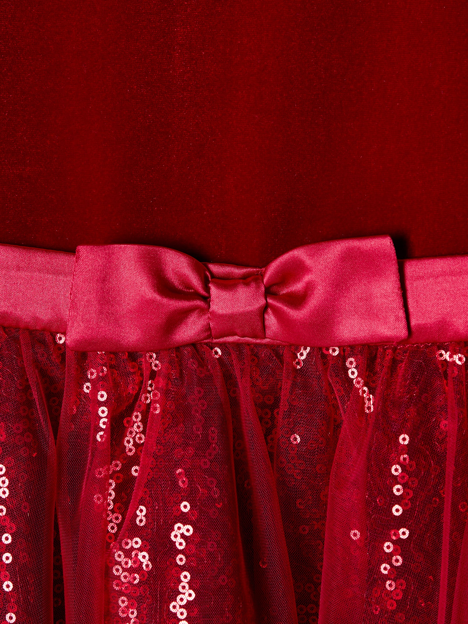GWD Twinkle Red Velvet Bodice Dress
