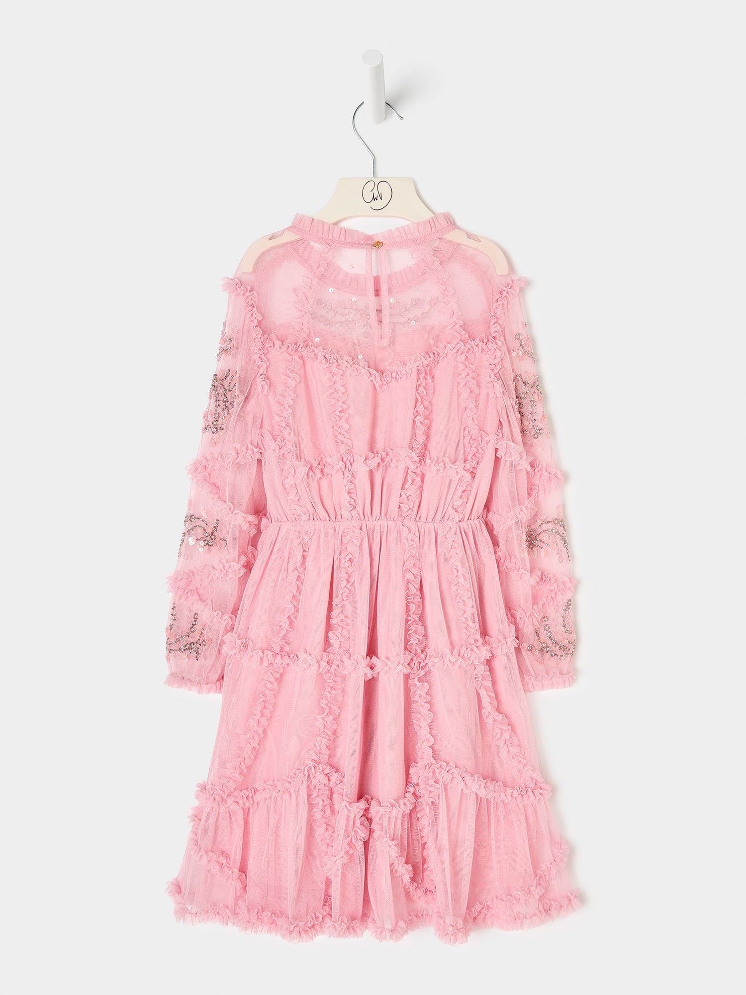 GWD Twyla Long sleeve Mesh Dress Pink