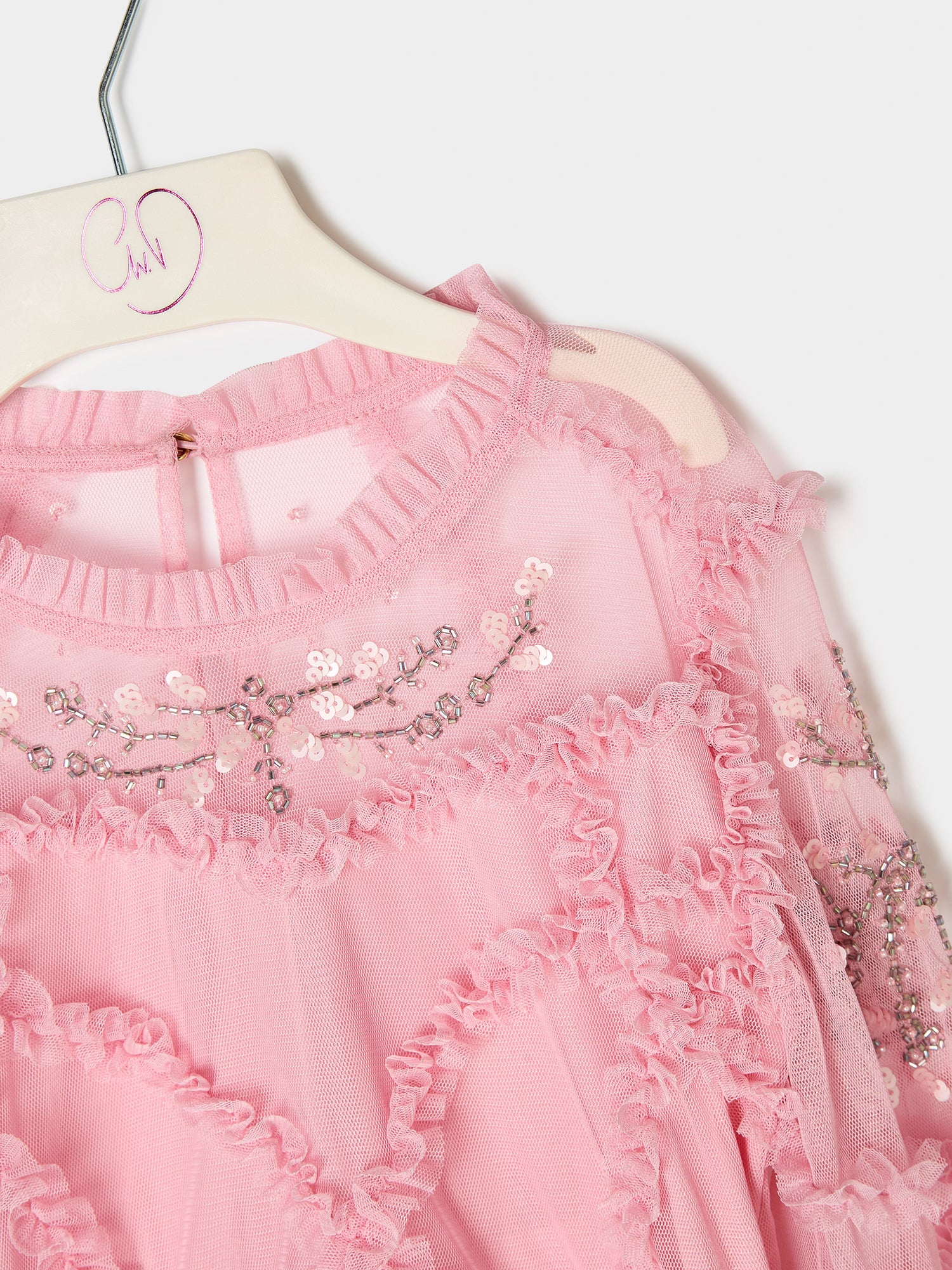 GWD Twyla Long sleeve Mesh Dress Pink