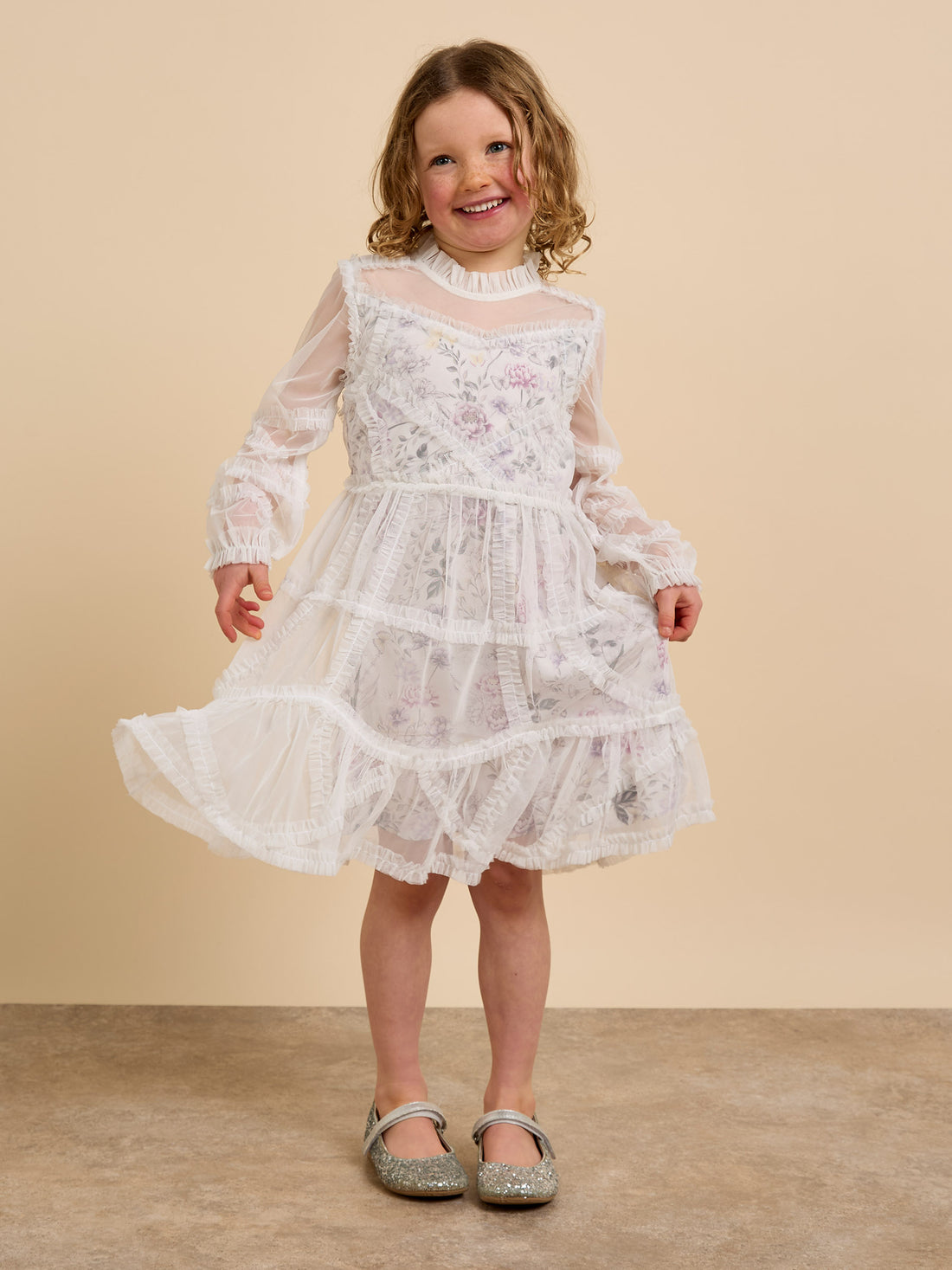 GWD Twyla Floral Printed Mesh Dress