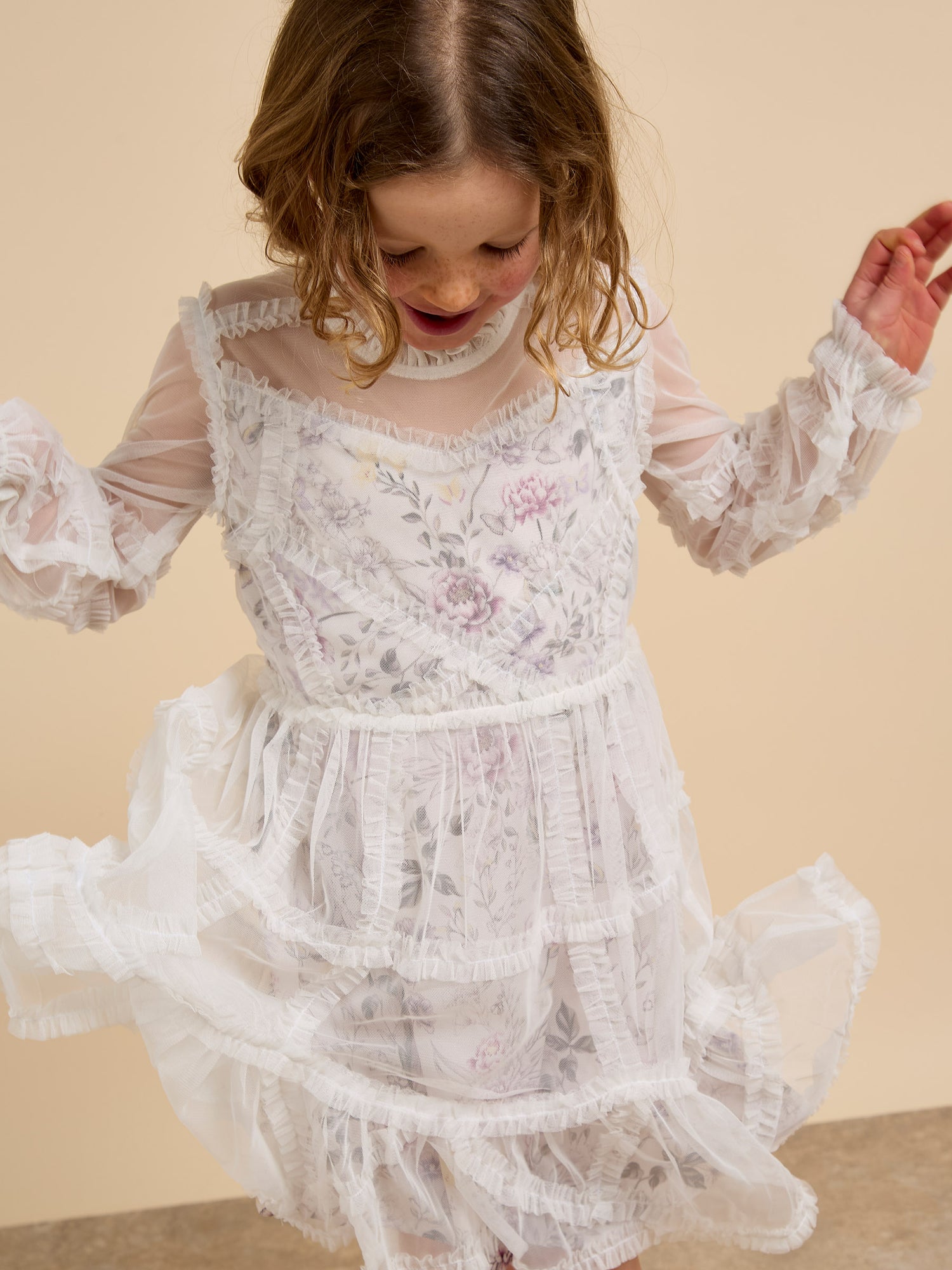 GWD Twyla Floral Printed Mesh Dress