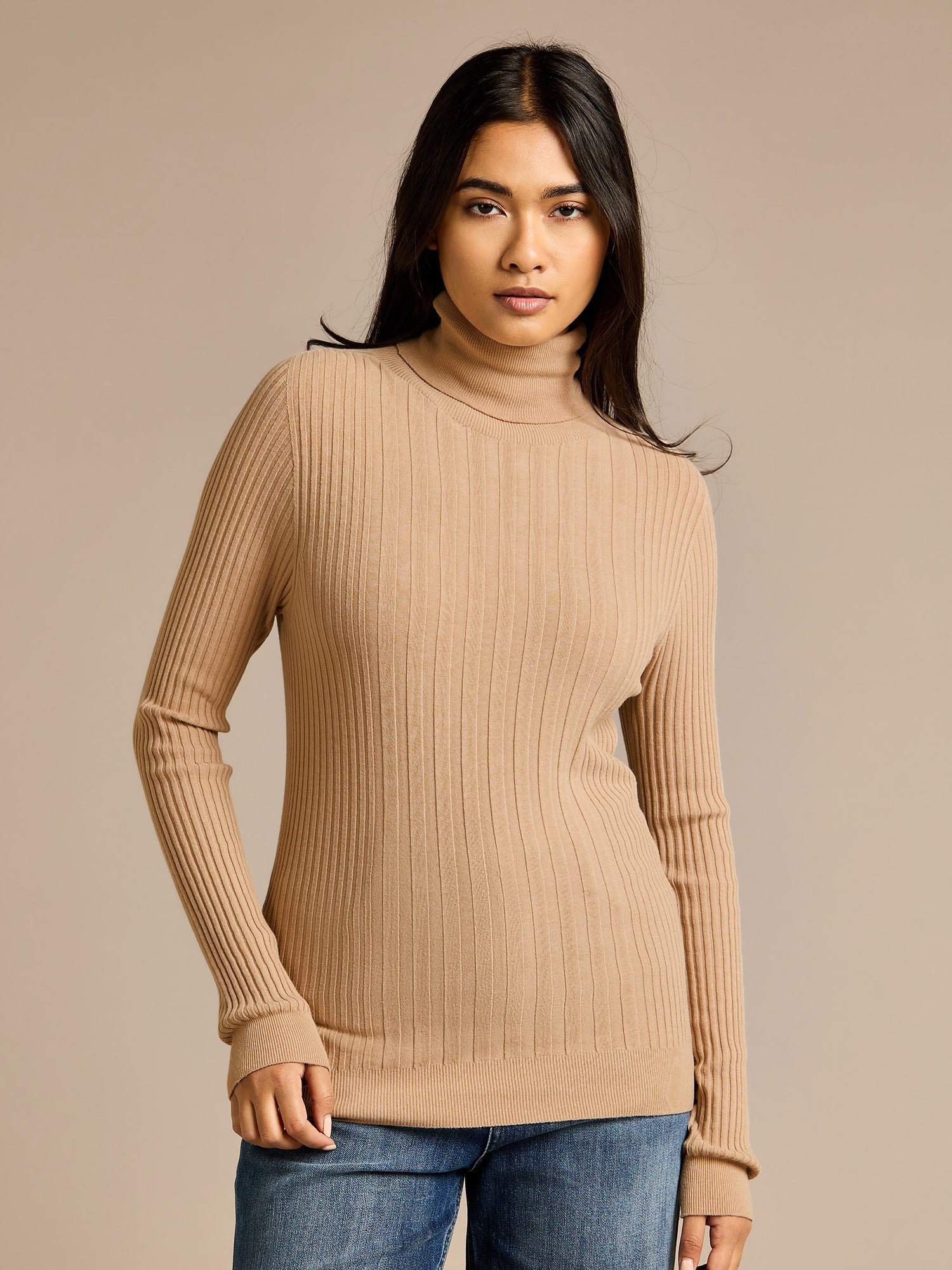 Lizzie Turtle Neck Fine Knit Jumper | GWD Fashion