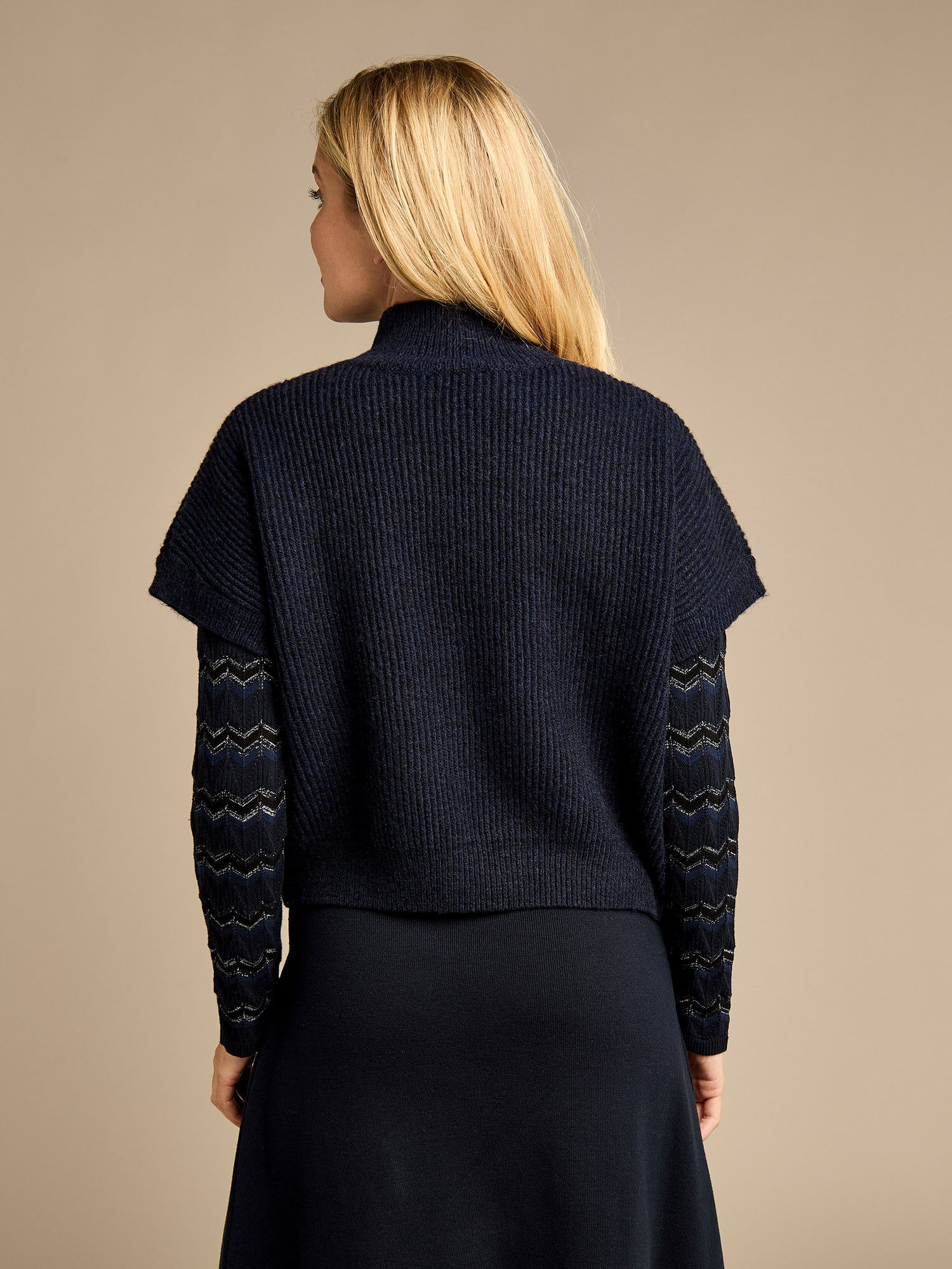 Parker Navy Chunky Knit Jumper