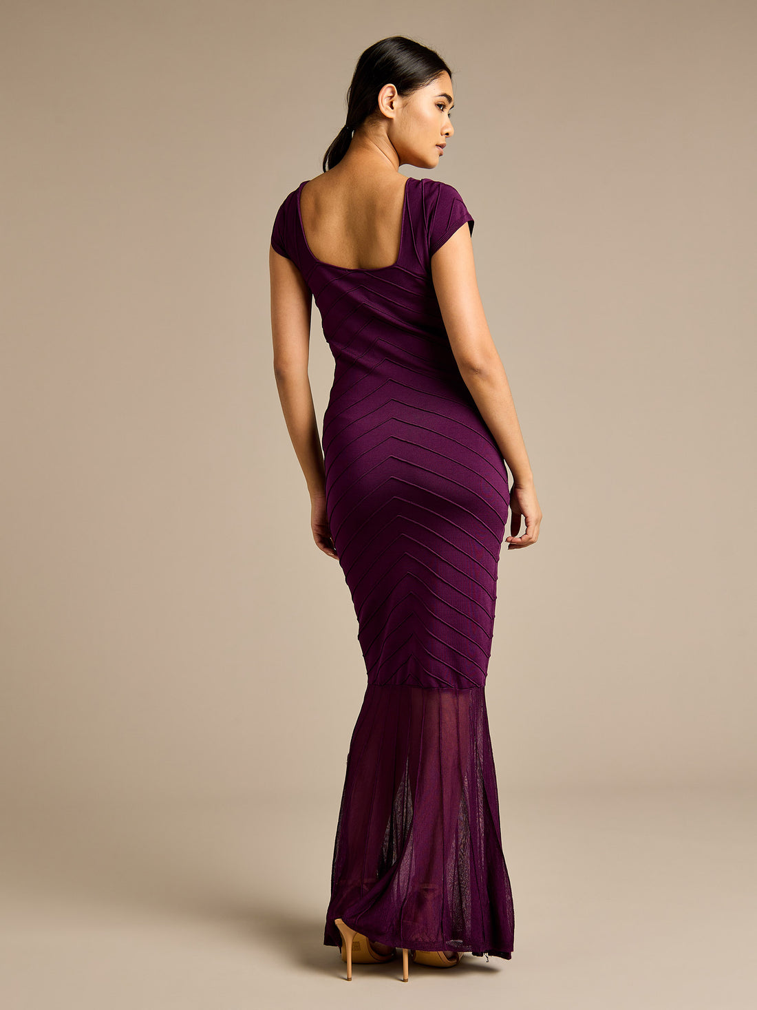 GWD Ramona Knitted Purple Maxi Dress