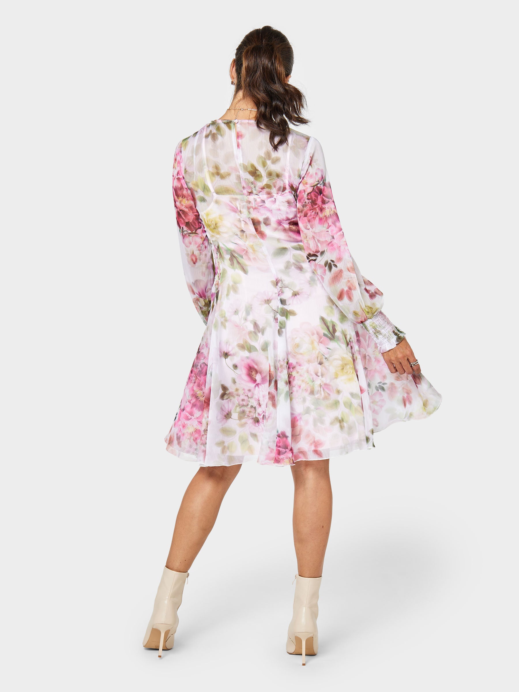 GWD Rya Floral Print Knee Length Dress