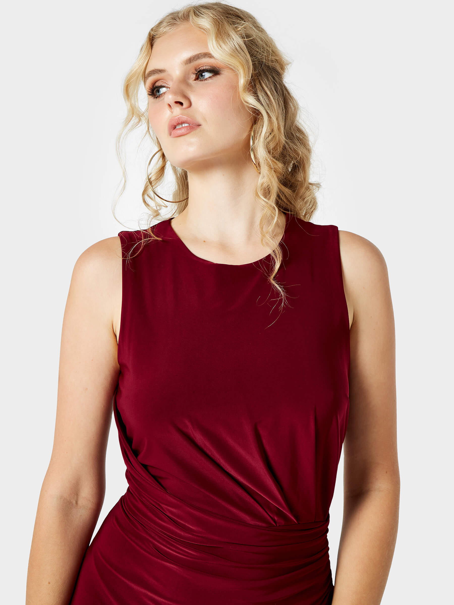 GWD Ariel May Jersey Burgundy Maxi Dress