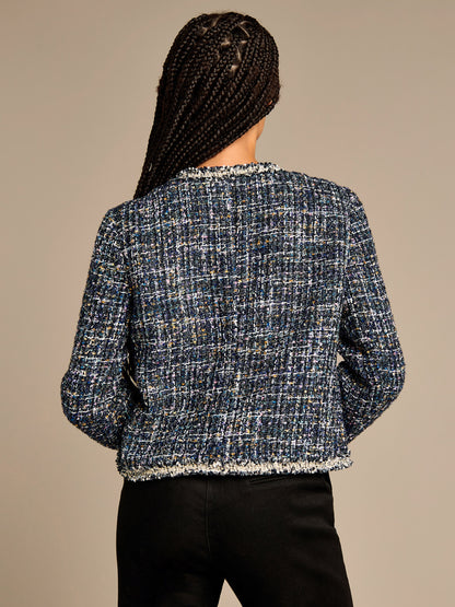 Chloe-May Blue Boucle Jacket