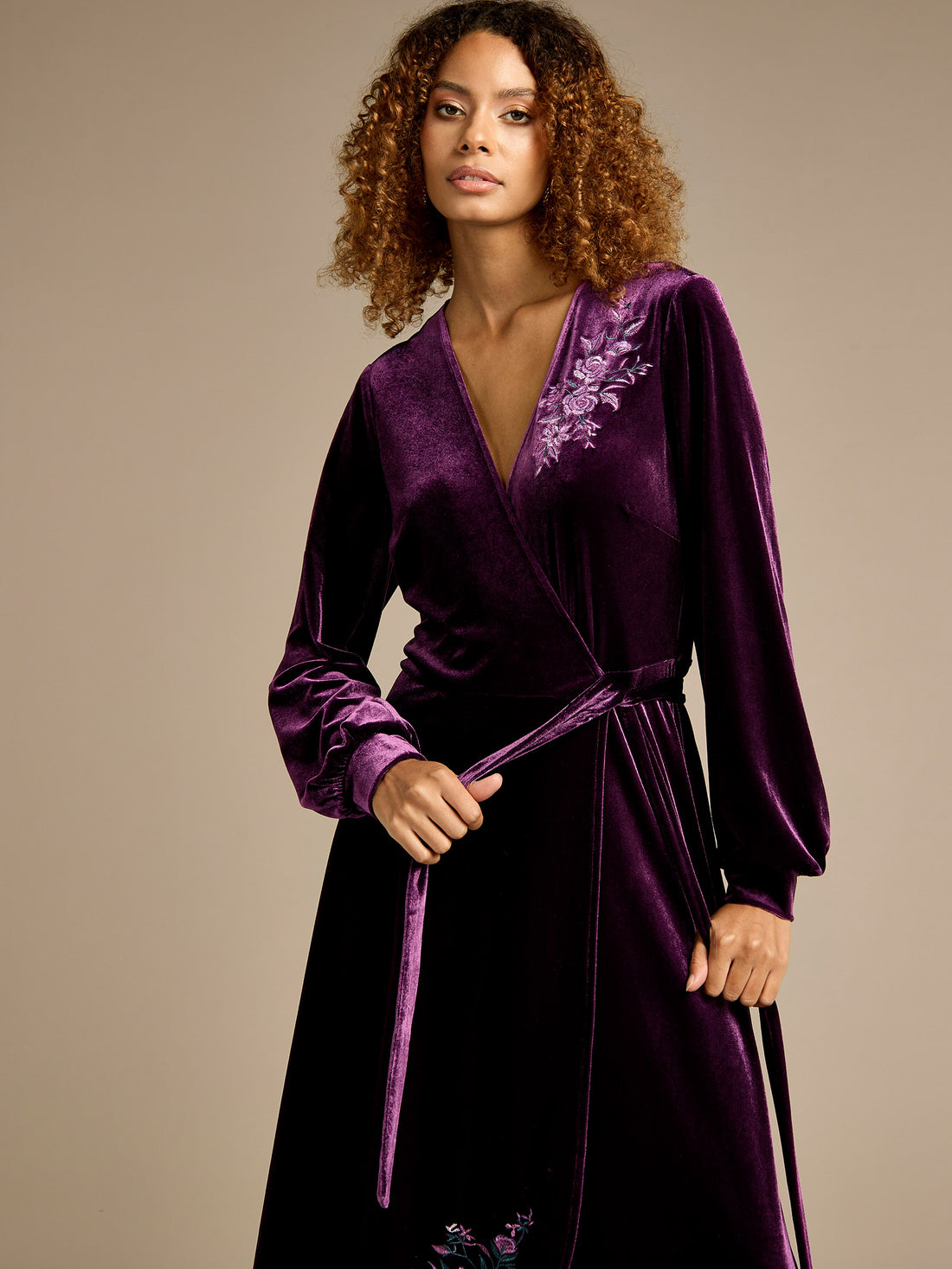 Raya Velvet Wrap Dress