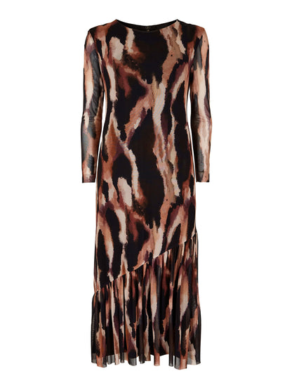 Ellen Abstract Animal Print Maxi Dress