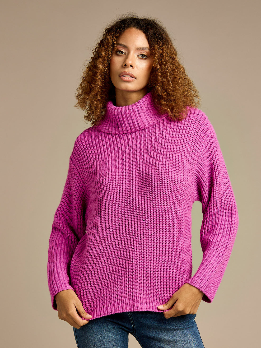 GWD Oakleigh Chunky Knit High Neck Jumper