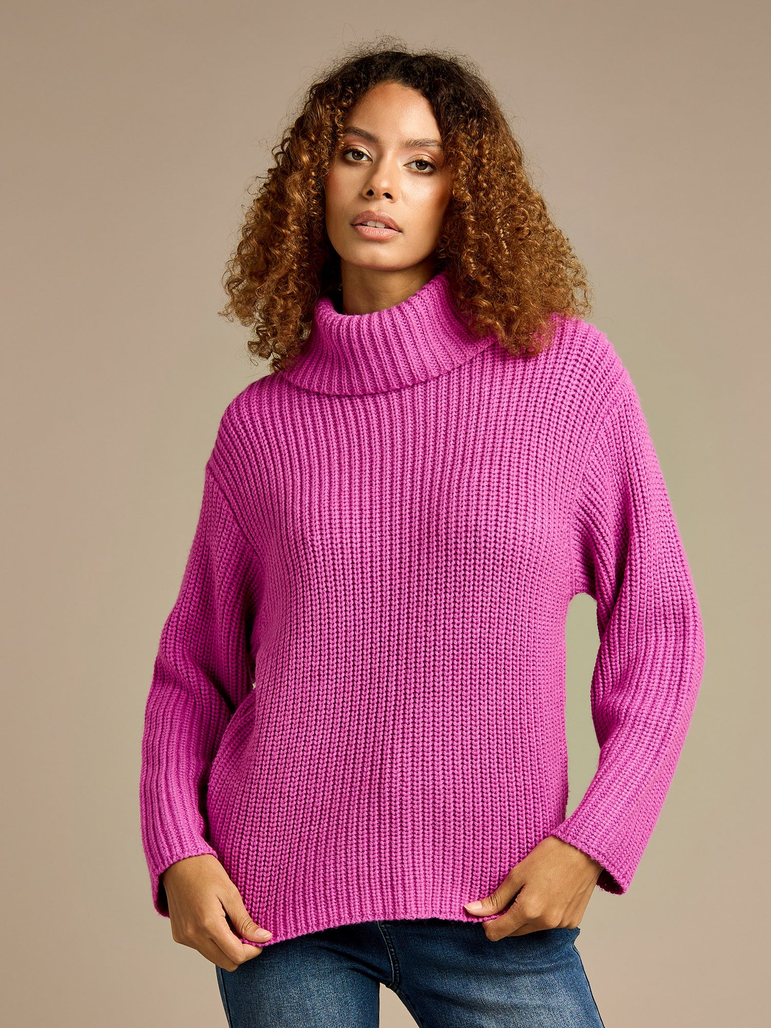 Oakleigh Chunky Knit High Neck Jumper