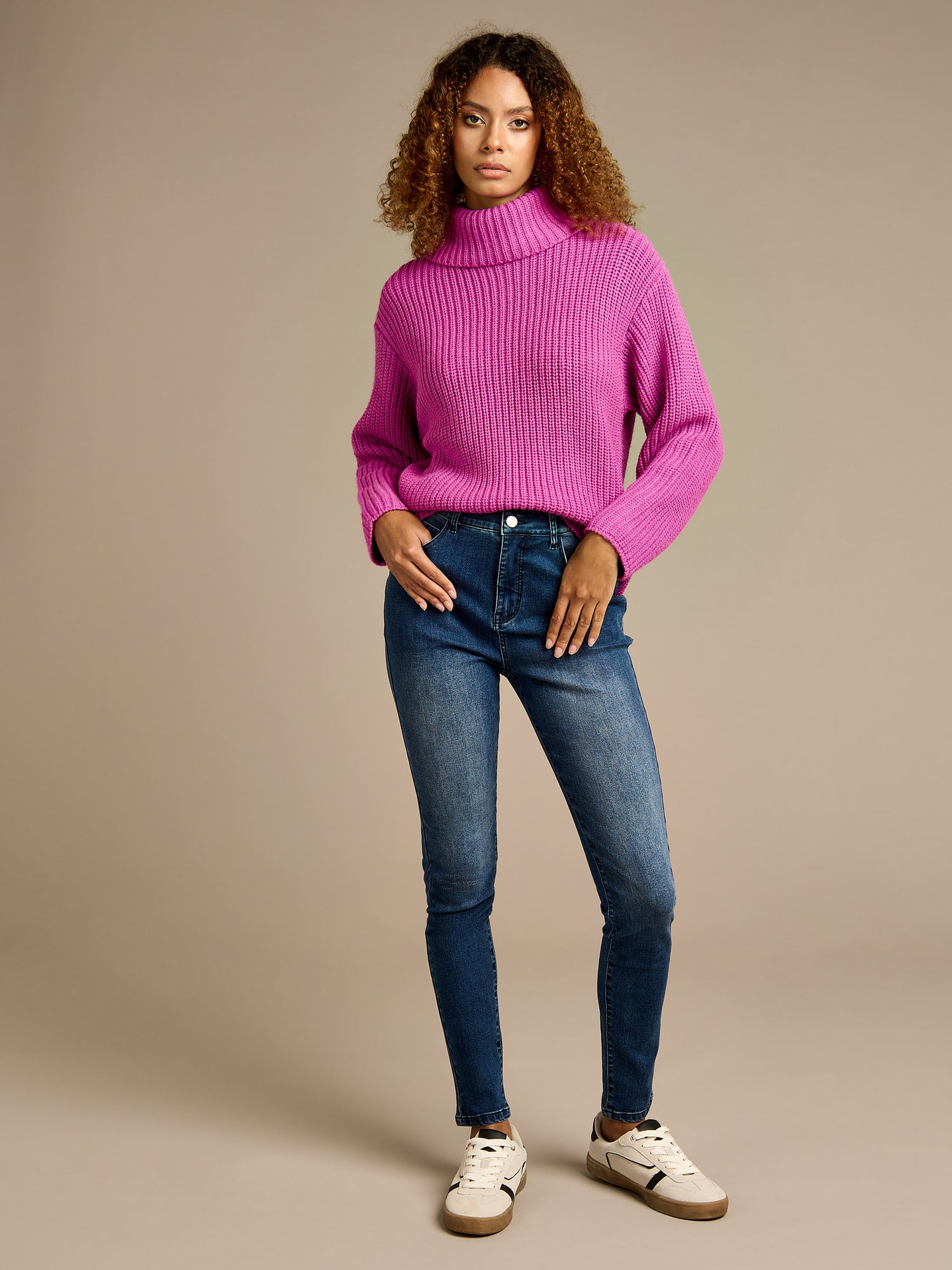 Oakleigh Chunky Knit High Neck Jumper