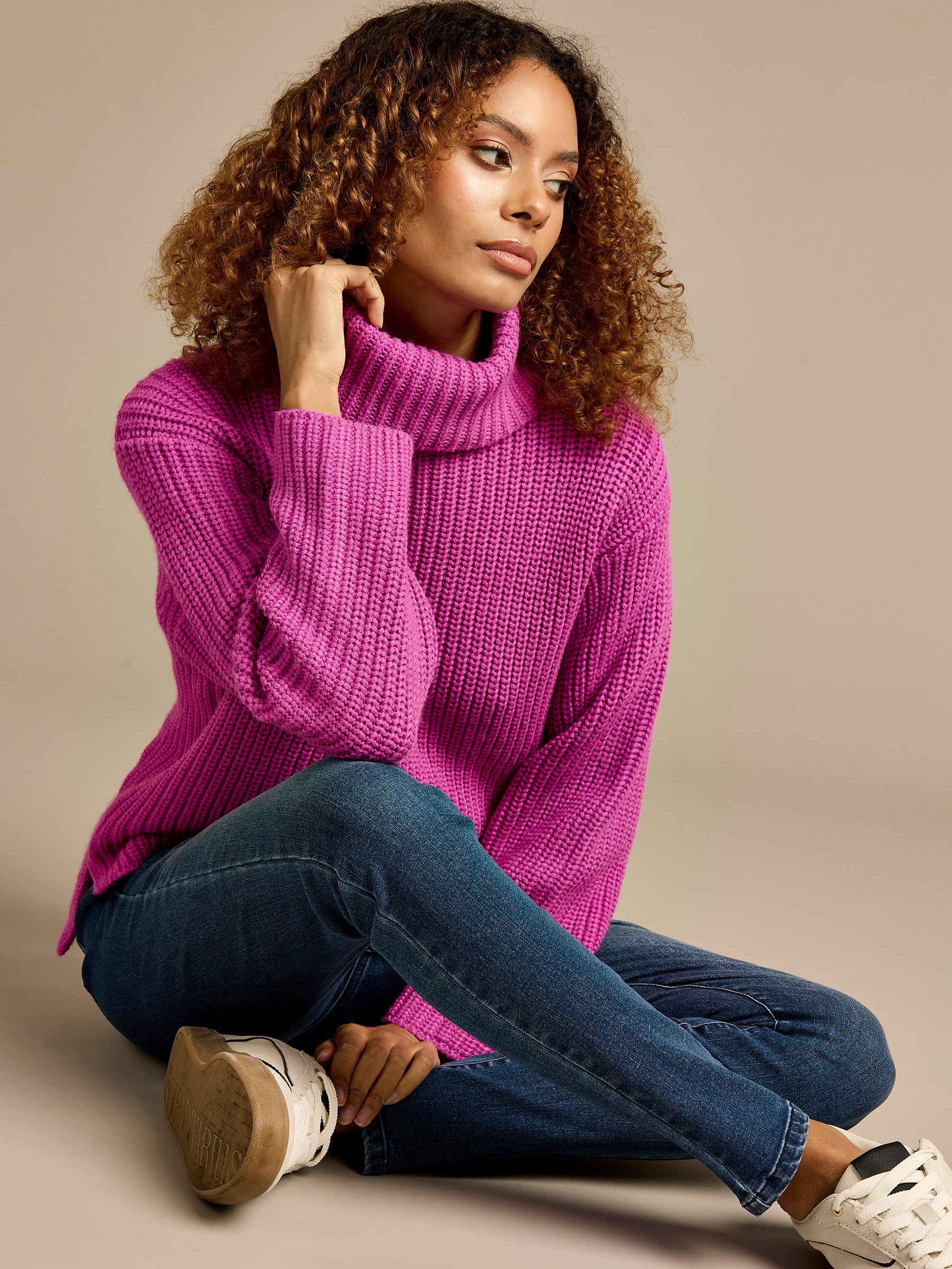 Oakleigh Chunky Knit High Neck Jumper | GWD Fashion