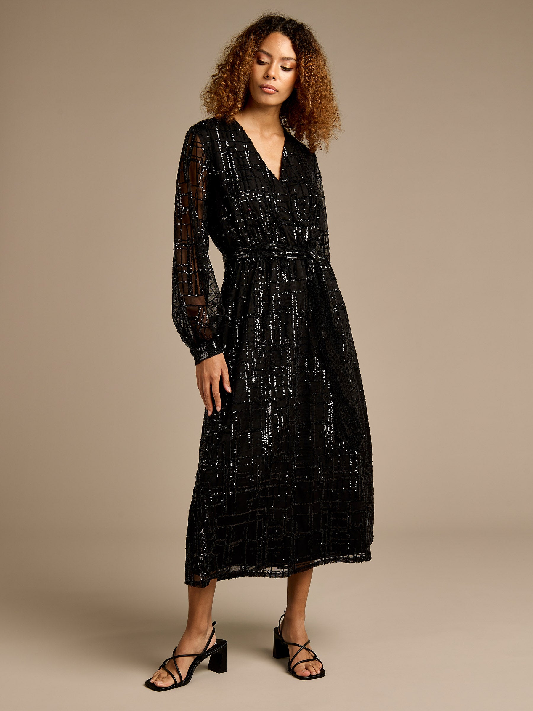 Ankle length wrap dress hotsell