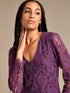 Rosalia All-over Lace Purple Maxi Dress | GWD Fashion