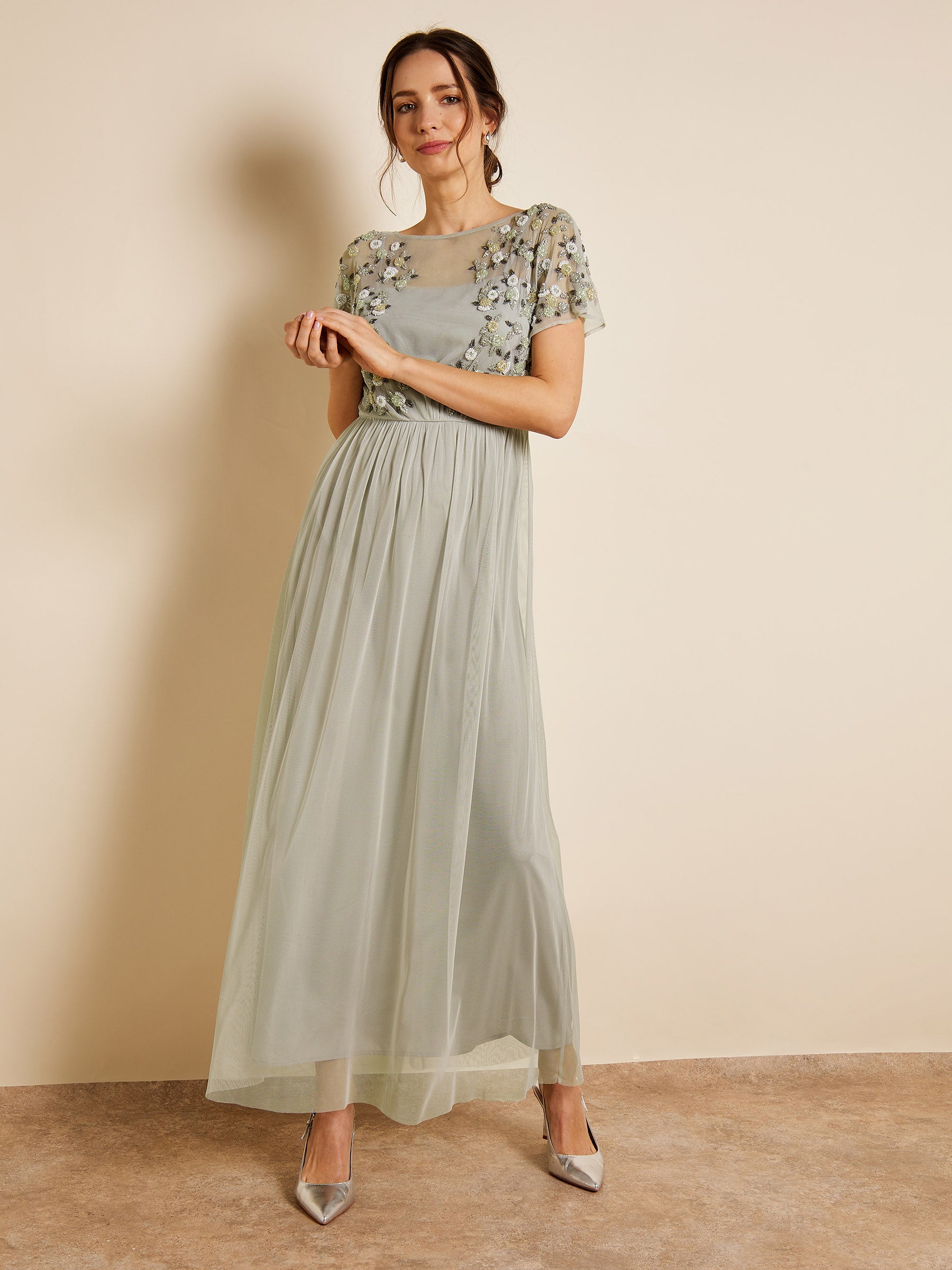 Elsie Floral Embellished Maxi Dress