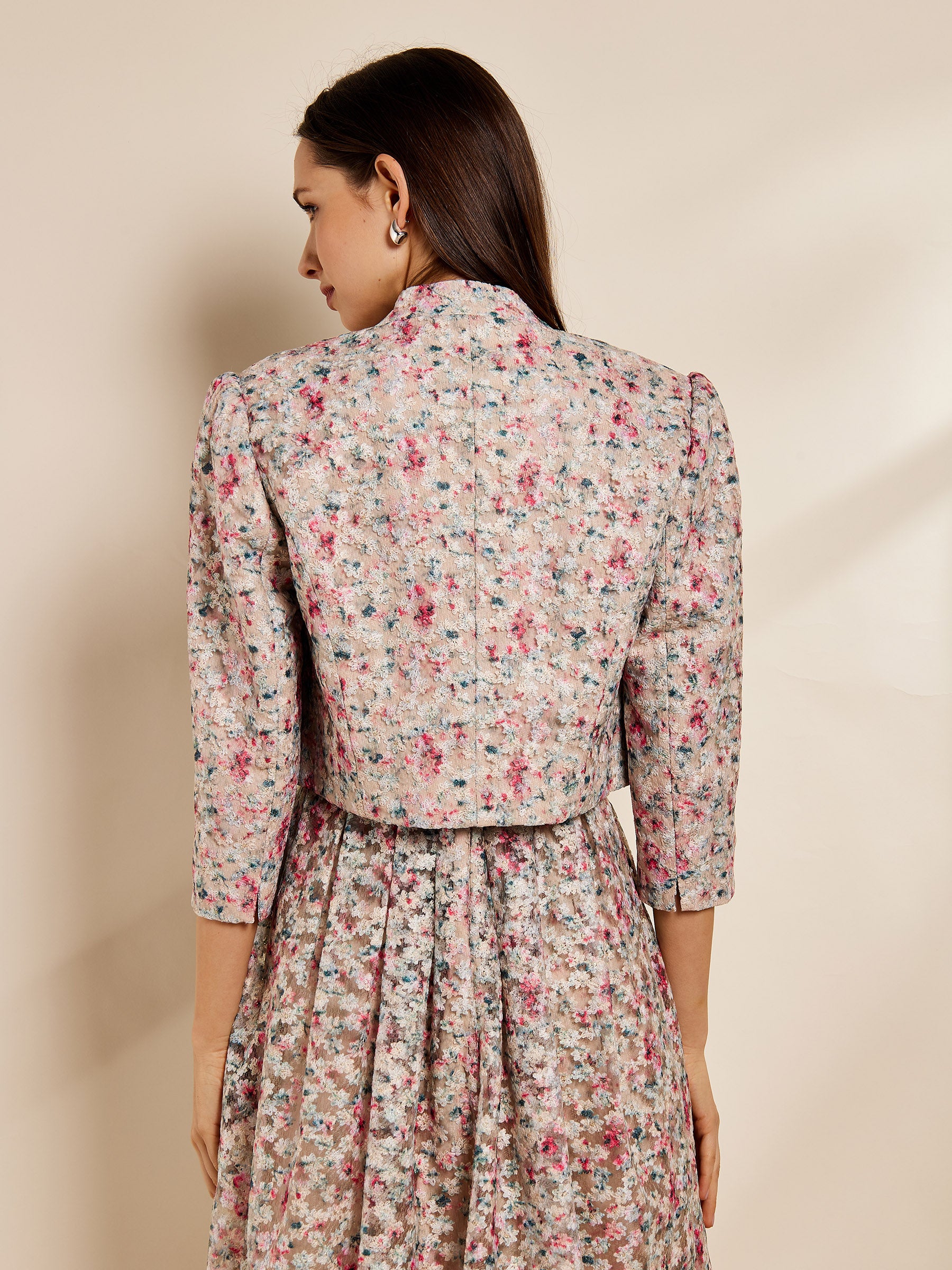 Paytona Floral Print Lace Dress and Lace Jacket Outfit